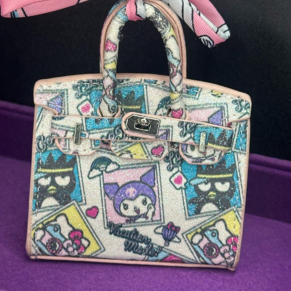 👉 Sanrio Family Leather Mini Bag Charm | Exact Item Shown